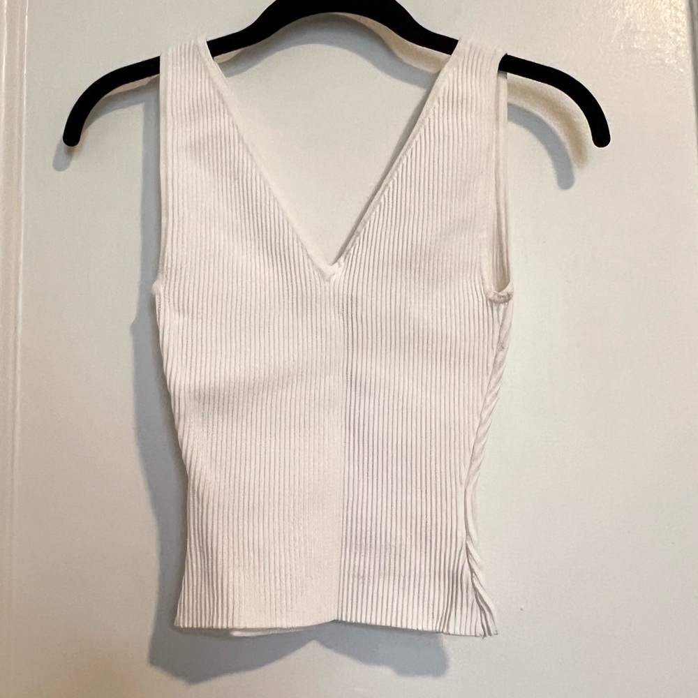 Aritzia Babaton Sculpt Knit V-Neck Tank